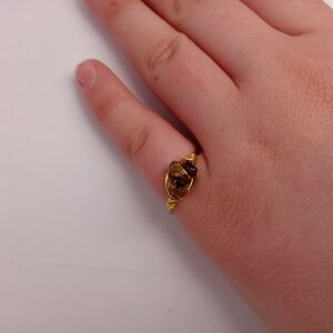 Tigers eye stone chip ring size 6.5
